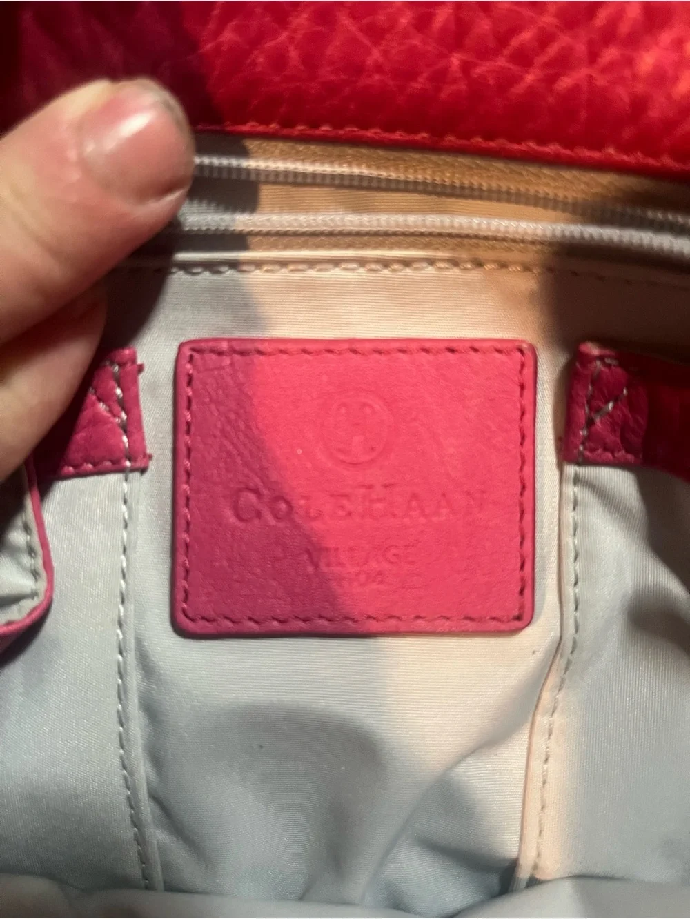 kate spade Pink, Red & Tan Striped Canvas Hobo Bag with original dust bag